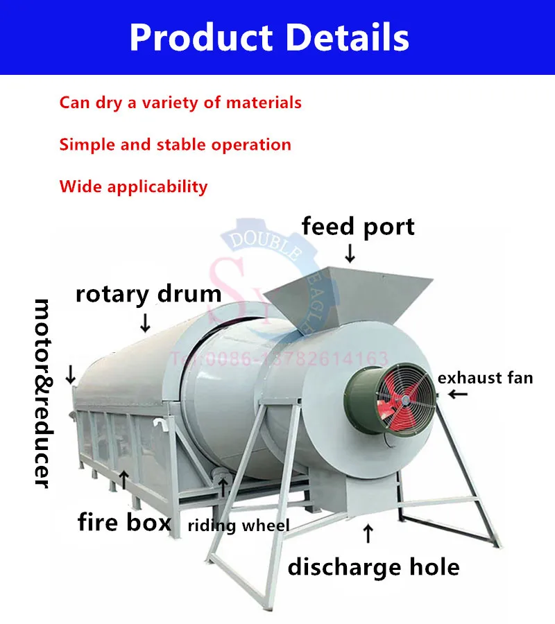 Geflügelmist-Trocknungs maschine Holzsäge-Staub trocknungs maschine für die Pellet produktion Trockner für landwirtschaft liche Produkte