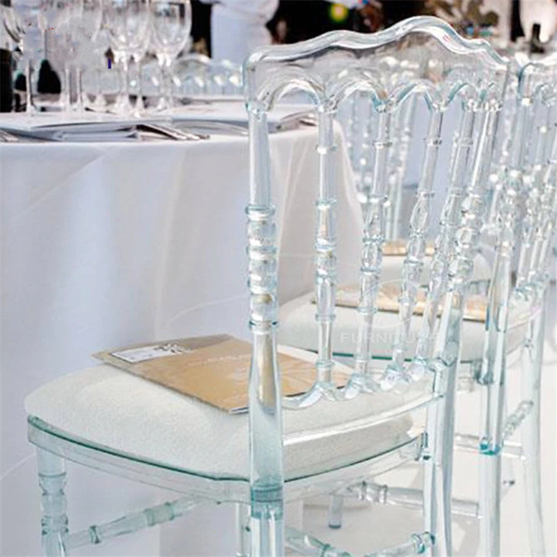 20 Pcs Transparent Bamboo Chair Wedding Acrylic Chair Banquet Crystal Seat Family Hotel Dining Room chair Decoration