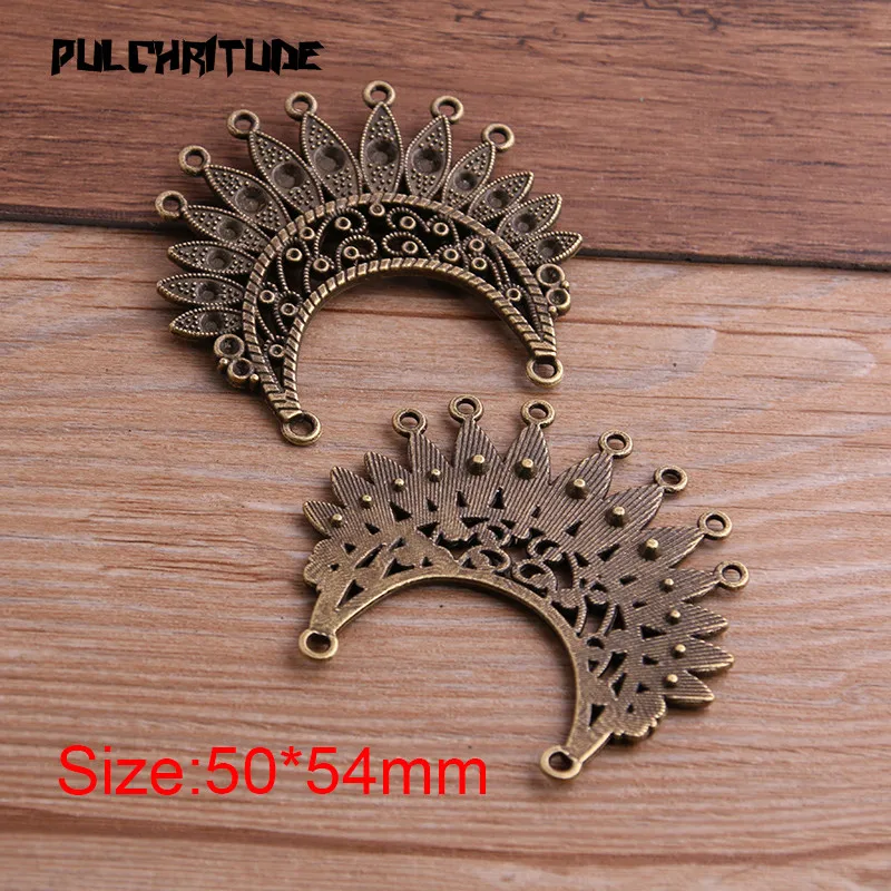 1PCS 50*54mm Two Color Necklace Charm Women Jewelry Fashion Porous Connector Pendant Necklace