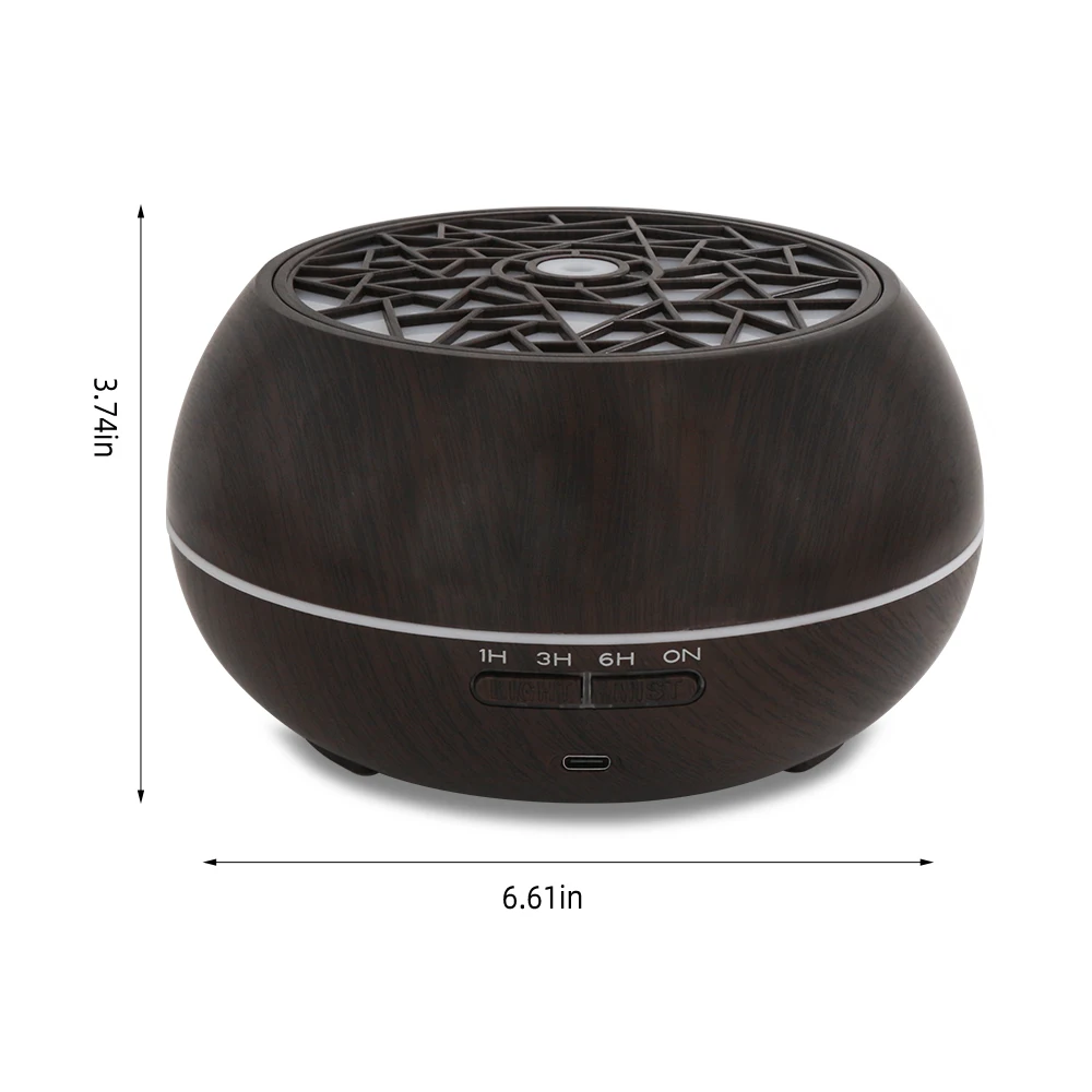 

550ml Essential Oil Aroma Oil Diffuser with Remote 6 Oil Blends 7 Color LED Auto Off Timer for Large Spaces