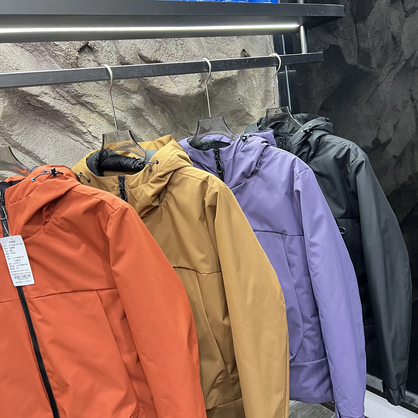 الشباب الرجال في الهواء الطلق القطن Jaet مقنعين يندبروف مقاوم للماء الخريف الشتاء معطف ألياف البوليستر سستة إغلاق الوقوف صالح