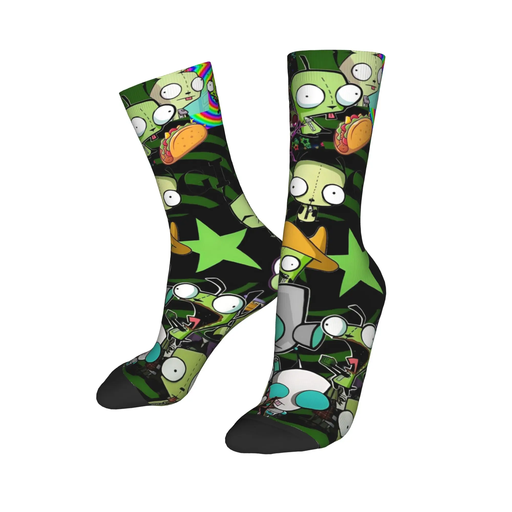 New Men's Socks Harajuku Invaders Zims  Sock Polyester Kawaii  High Quality Women's Socks Spring Summer Autumn Winter,