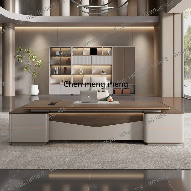 

New arrive Vintage Unusual Office Desk Reception Modern European Reading Office Desk Chair Cabinets Luxury Wooden Bureau Home Fu