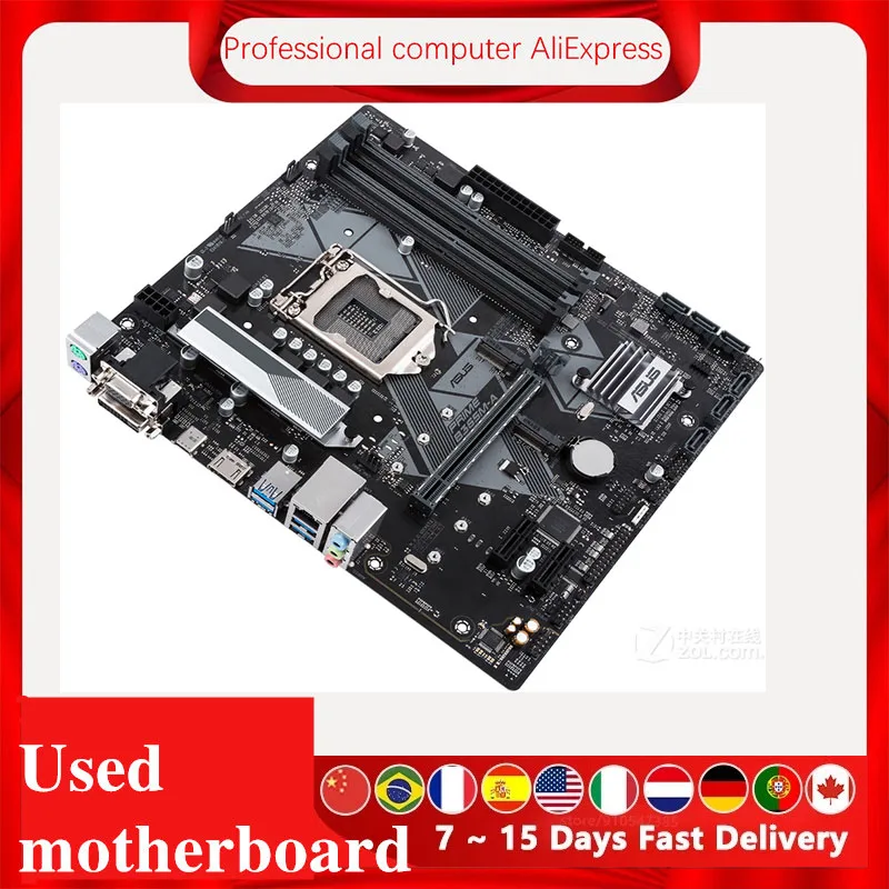 For Asus PRIME B365M-A Original Used Desktop Intel B365 B365M DDR4 Motherboard LGA 1151  i7/i5/i3 USB3.0 SATA3