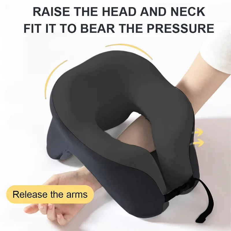 1pc Memory Foam U-shaped Pillow, Travel Neck Pillow, Sleeping Pillow, Neck Pillow, Portable Cervical Neck Support Pillow - view 5