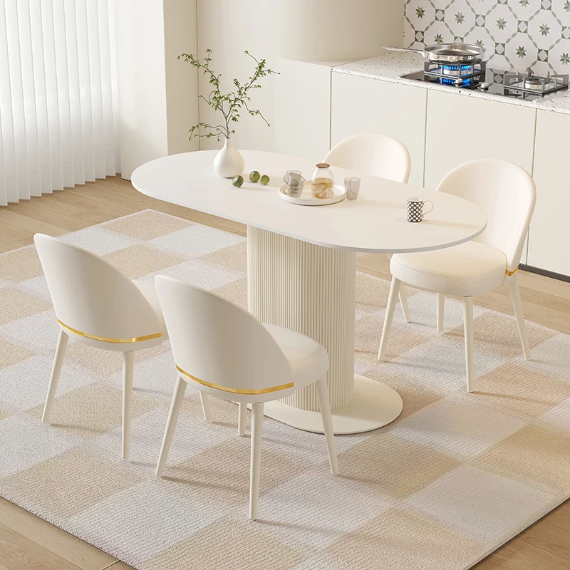 

Chairs Living Room Dining Table Nordic Minimalist Indoor Modern Dining Table Balcony Design Muebles Para El Hogar Furnitures