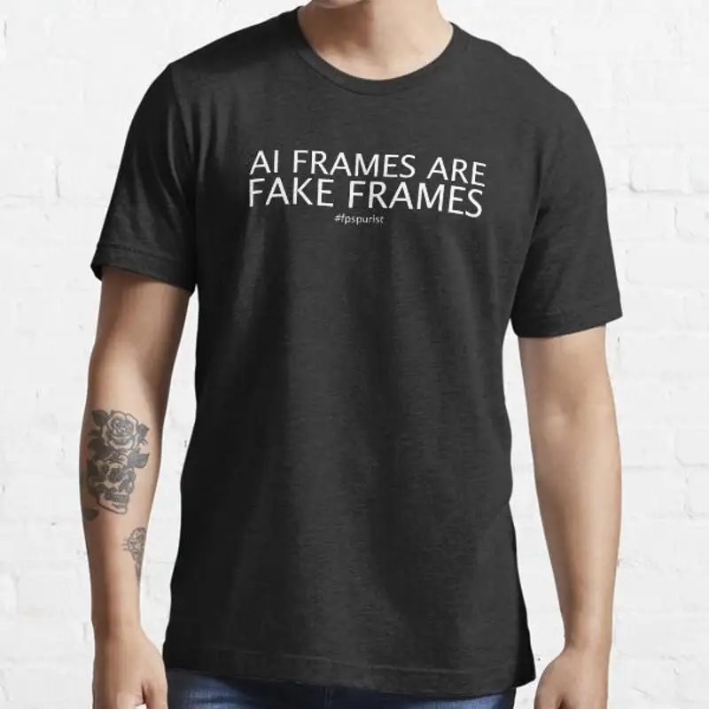 Ai Frames Are Fake Fps Purist Video Gamer Essential T Shirt