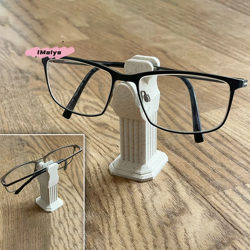 M-Minimalist Roman Column Glasses Holder Roman Column Ornament Glasses Desktop Organizer Home And Office Desk Decorative Gift