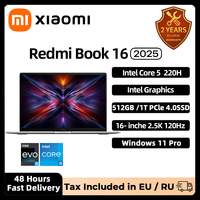 Xiaomi REDMI Book 16 2025 Laptop Intel Core 5 Processor 220H Intel Graphics 16G/32G RAM 1TB SSD 16-inch Screen Notebook Slim PC