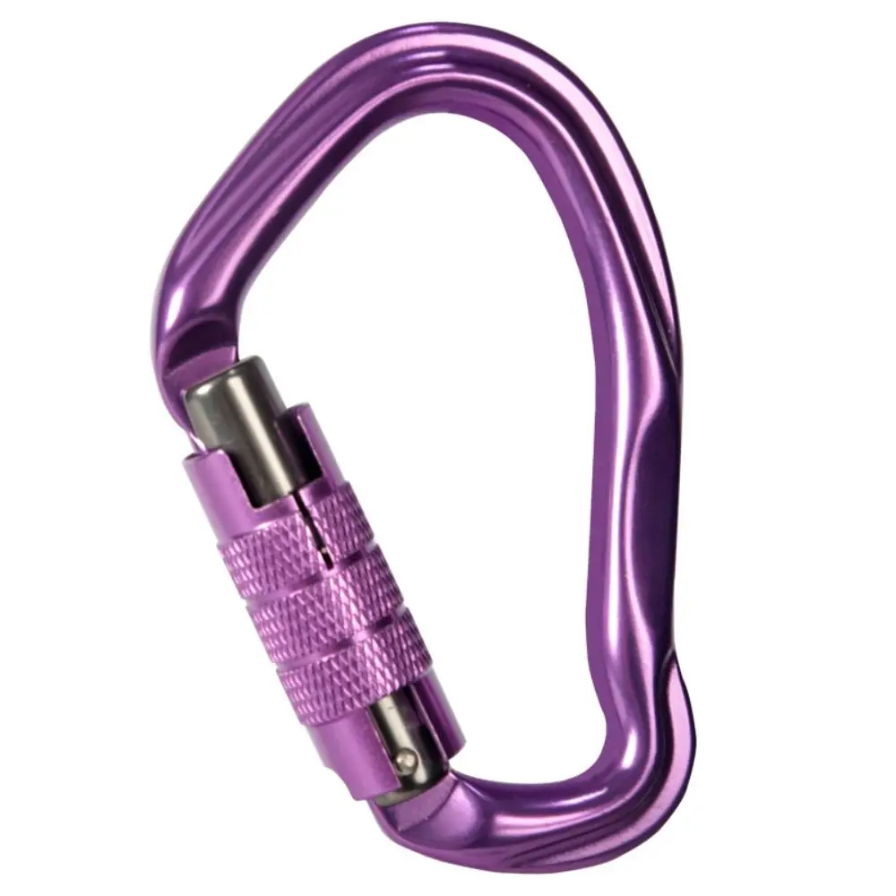 

7075 Aviation Aluminum Safety Auto Lock Buckle 23KN Pear-shaped Professional Carabiner Protect Safe Outdoor Sports Buckle