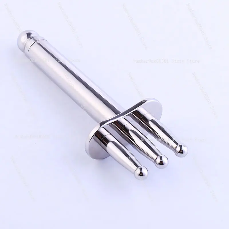 

Новый магнитный массажный бар-вилка для косметологии, магнитотерапии и лимфодренажа, меридианный бар-вилка 2345 с пятью зубцами, роликовый бар из нержавеющей стали