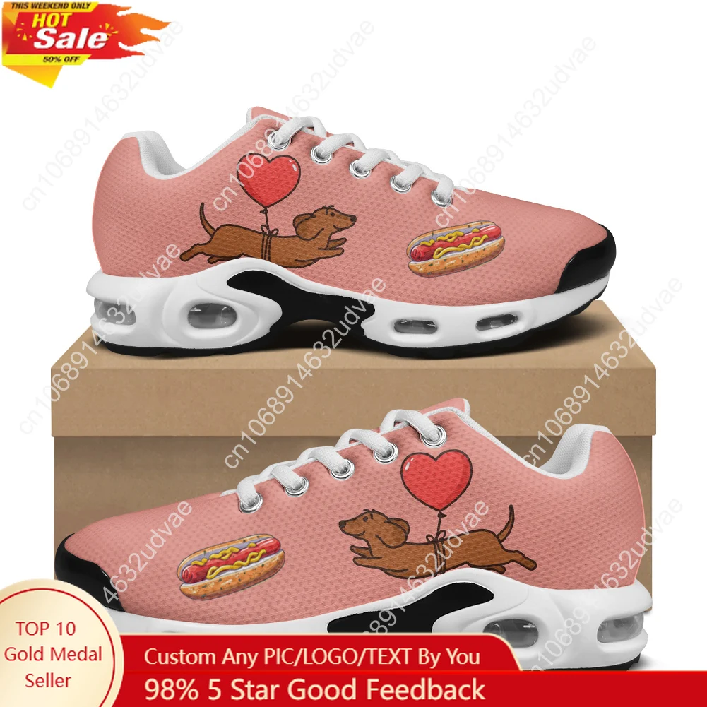 

Cute Cartoon Sausage Dog Air Cushion Sneakers Mens Womens Hiking Running Shoes Mountain Climbing Shoes Custom Shoes