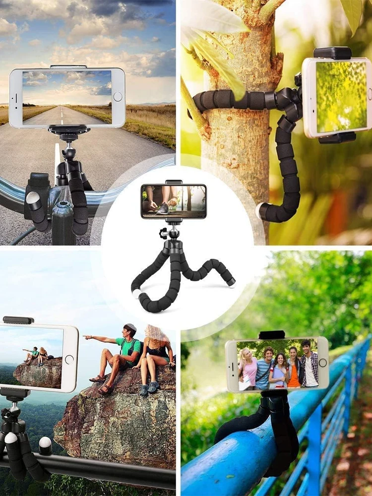 Mini Flexibles Oktopus-Stativ mit 360° Drehung ° Kugelkopf, 1/4-Zoll-Schraube, tragbarer Tischständer für GoPro-Kamera, Webcam, Smartphone, Vlogging – Detail 8