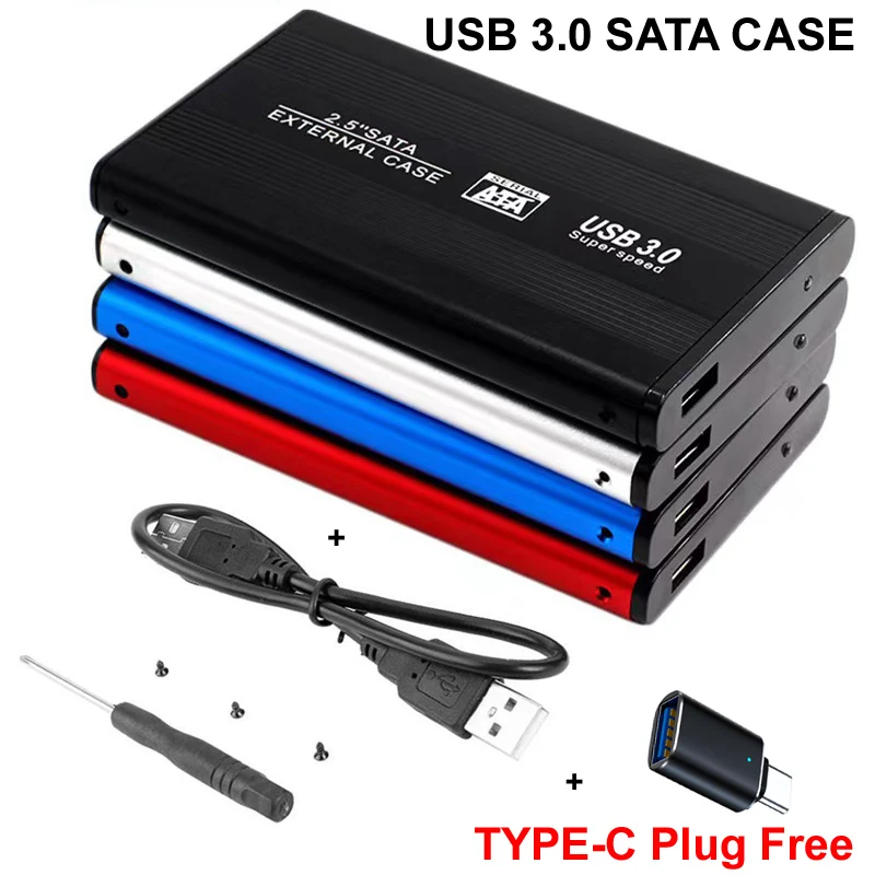 

USB 3.0 2.5 inch SATA HDD Enclosure Mobile Case External Caddy HDD Hard Drive Box Adapter Max 6Gbps 10TB USB 3.1 TYPE C