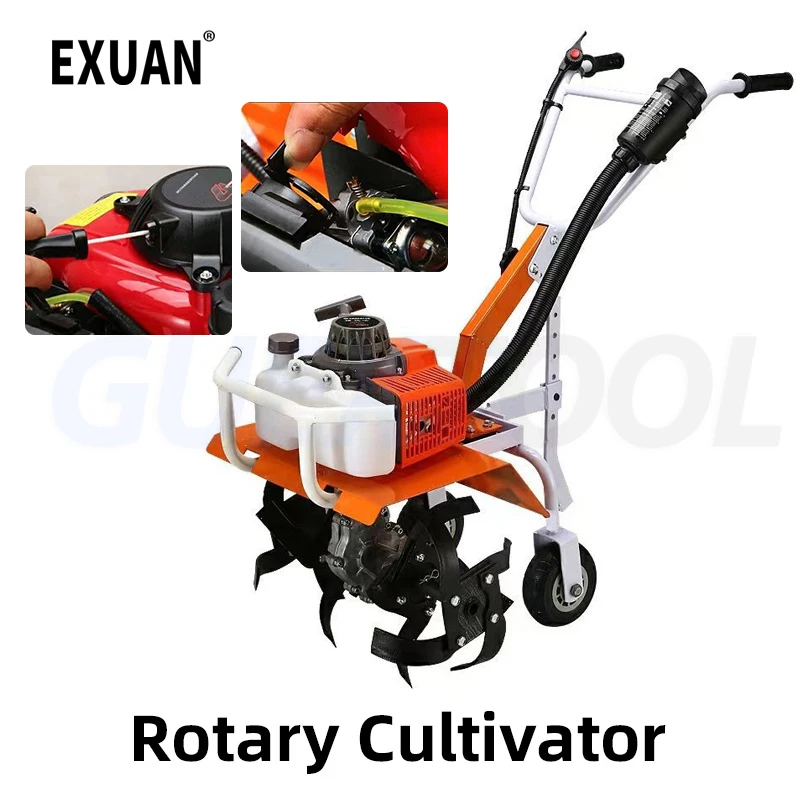 Four stroke Agricultural Garden Tools Gasoline Minitype Rotary Tiller Outdoor Multi-function Lawn Mower Micro Tillage Machines