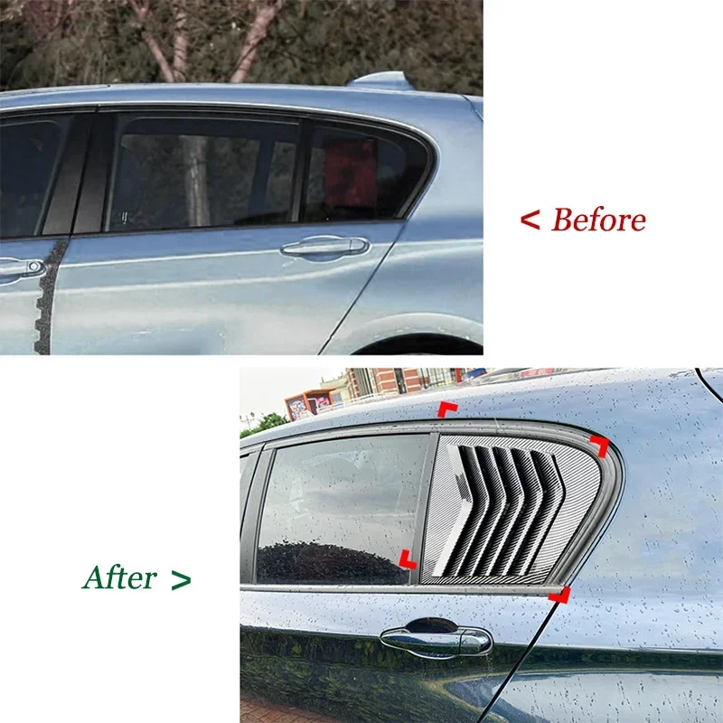 For Bmw F20 1Series 118i 120i 2011-2019 Side Window Spoiler Splitter Cover Trim Rear Triangle Louver Window Sunshade Tuning