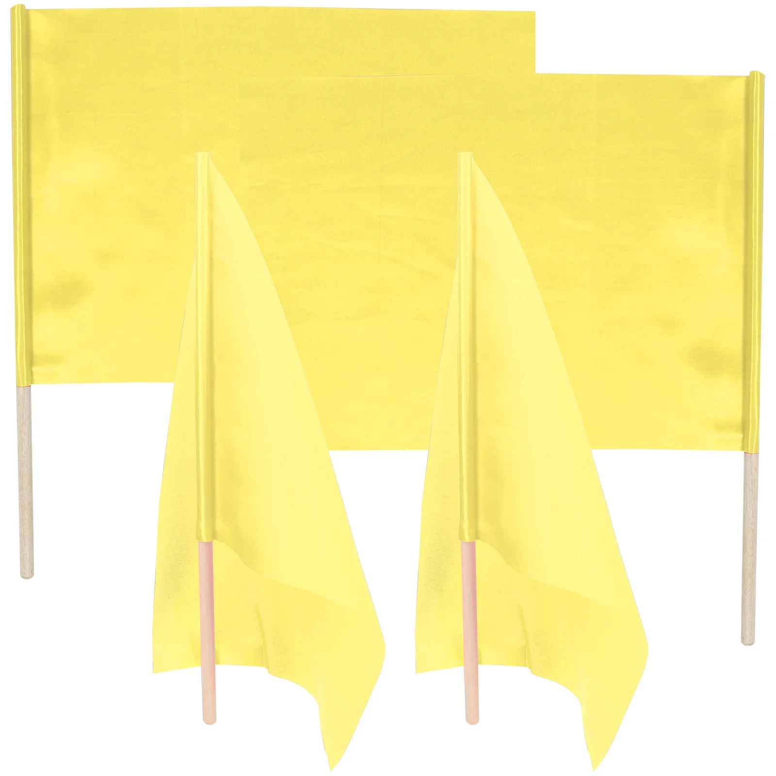 

4Pcs Brightly Colored Referee Flags Durable Lightweight for Soccer Racing Parties Training Sports Court Visibility