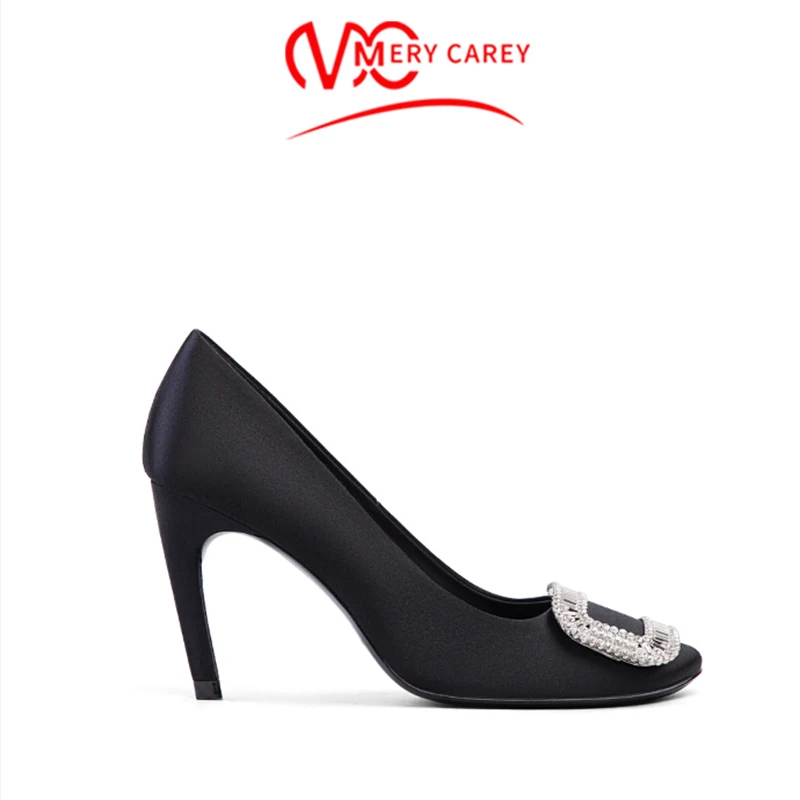 Shoes For Women Elegant woman heels rhinestone Silk Designer Pumps Women\'s shoes 2024 trend Luxury High Heels Party Ladies Shoes