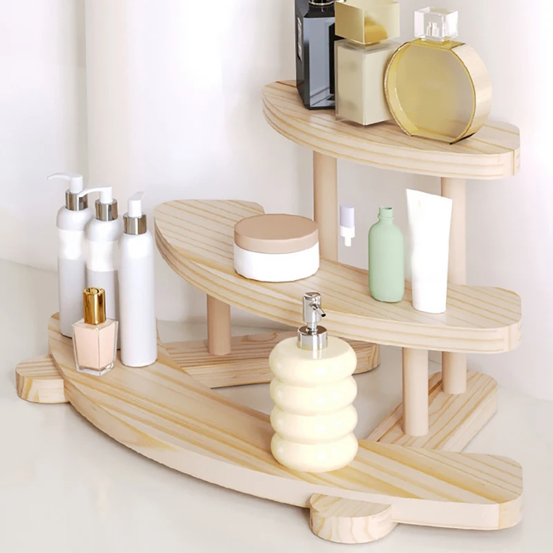 

Two/Three Layer Wood Display Stand Toy Box Organizer Cosmetic Perfume Display Shelf Organization Storage Decoration Holder