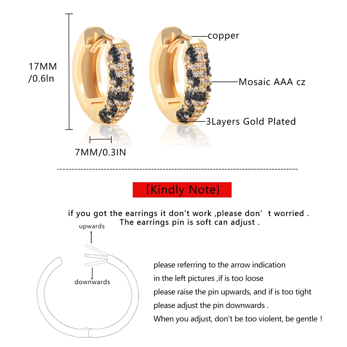 Women's Retro Leopard Python Pattern Zircon Round Hoop Earrings