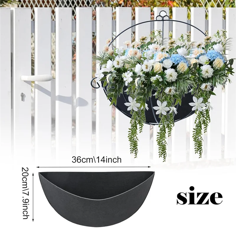 AB45 Half Round Planter Liner,Hanging Basket Liners,Planter Basket Liners Insert For Garden Accessories
