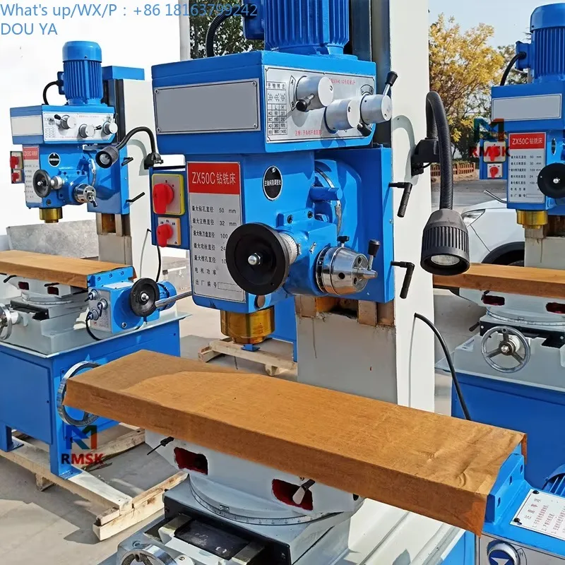 2026 ZX50C آلة الحفر والطحن العمودي آلة طحن طاولة الرفع متعددة الوظائف