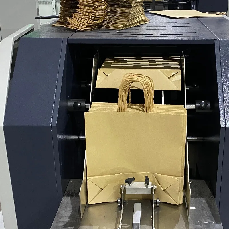 YG BRAND High Efficiency Restaurant Bags Flat Handle Kraft Paper Bag Forming Machine Price