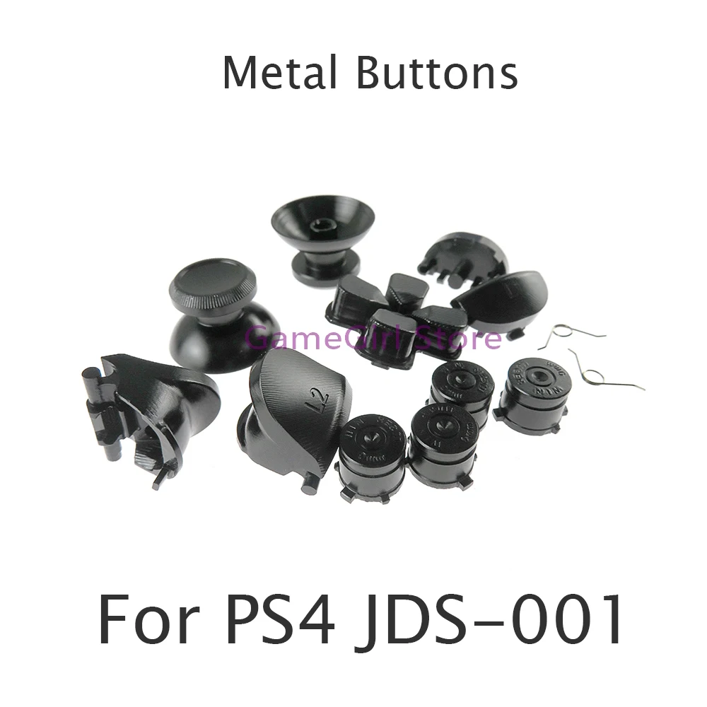 

1set Metal Bullet Alloy Key L1 R1 L2 R2 Triggers Buttons with Springs for Playstation 4 PS4 JDS-010 JDS-001 Controller