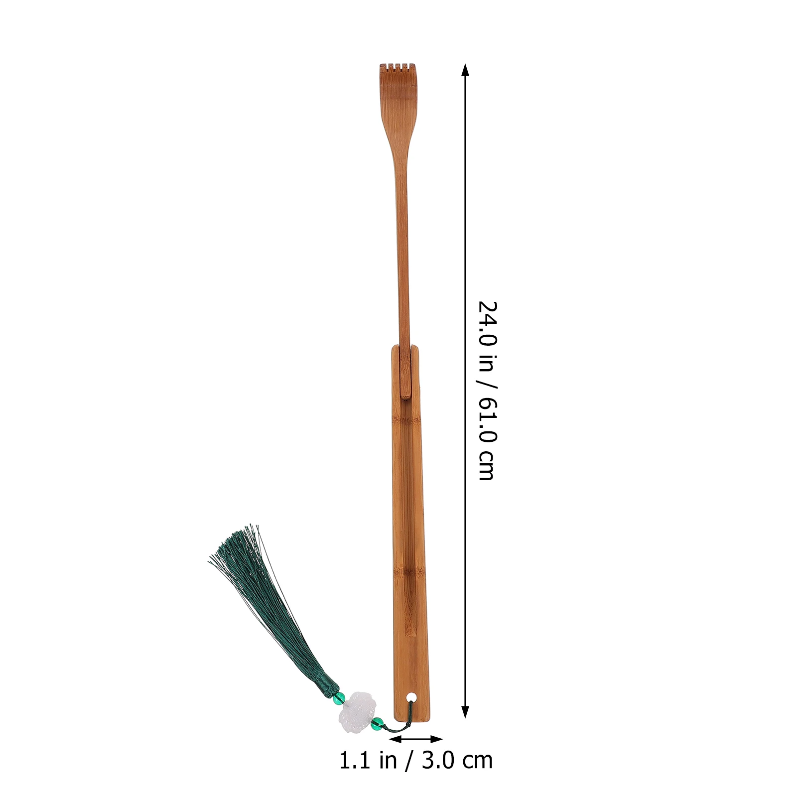 

1Pcs Folding Bamboo Back Scratcher Portable Massager Assorted Color Durable Safe Stress Relief Gift Handle Scratcher