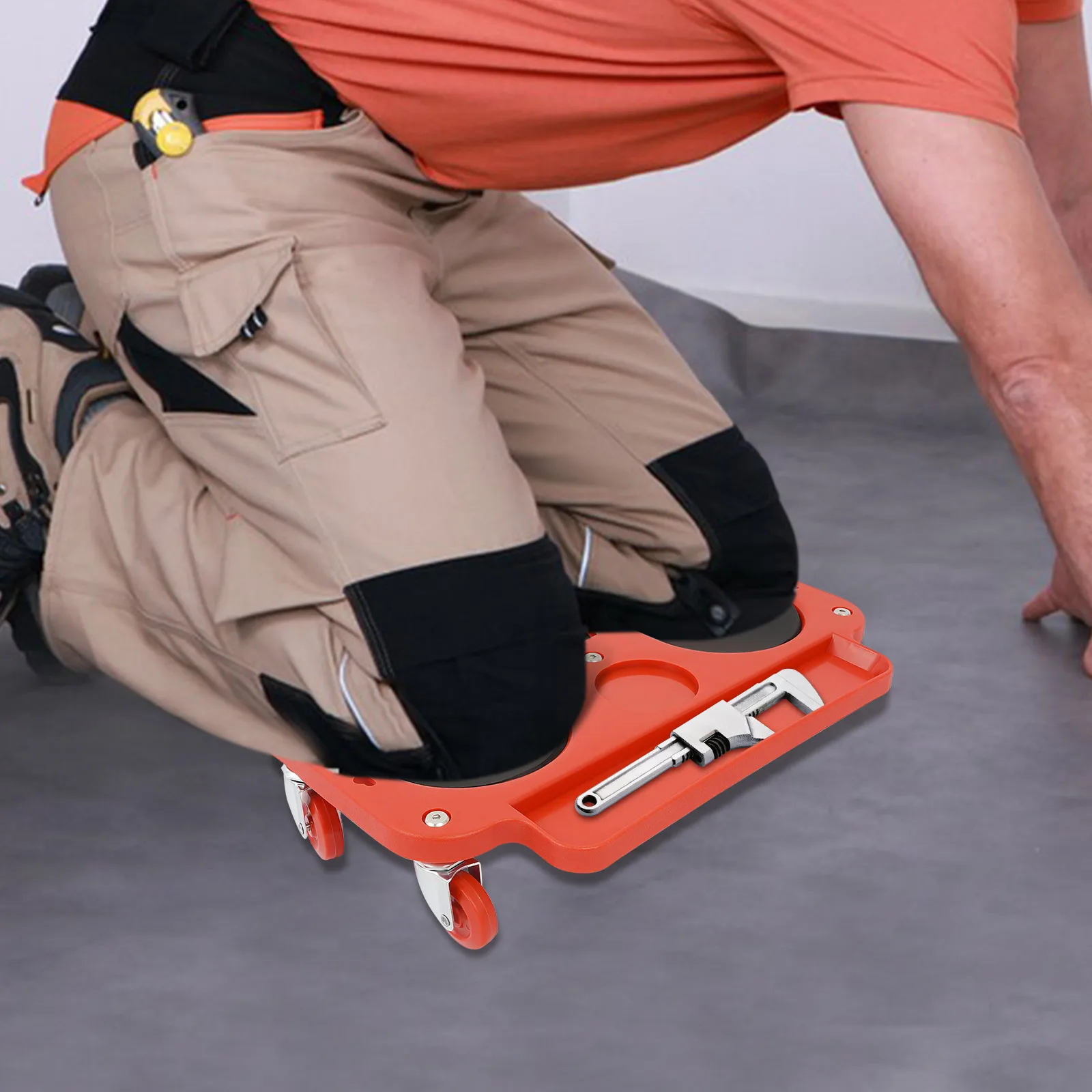 ฟองน้ำ, แผ่นรองเข่าแบบม้วน PP พร้อมล้อ ใช้สำหรับงานปูกระเบื้อง เครื่องมือก่อสร้างพื้น สำหรับงานก่อสร้าง, ซ่อมรถยนต์ ฯลฯ