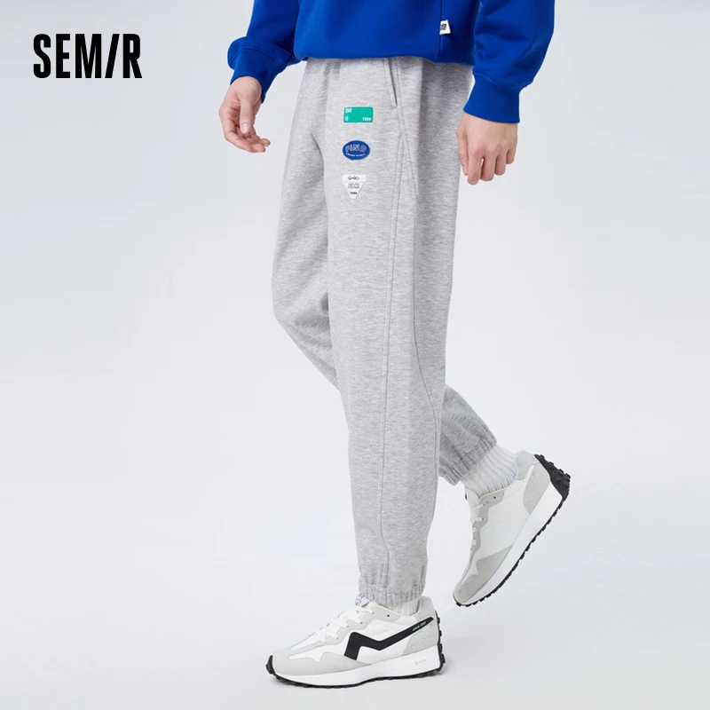 Semir Casual Pants Men Winter Classic Style Simple Comfortable Multi-Color Woven Label Fashionable Fit Leggings Trousers