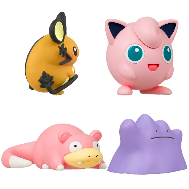 TOMY 2025 Czerwiec Nowy Produkt Figurki Pokemon Super Słodkie Kawaii Dedenne Jigglypuff Slowpoke Ditto Kolekcja Anime Model Prezenty