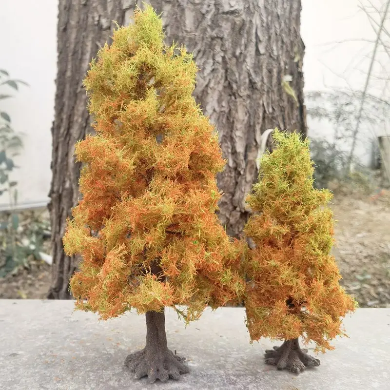 Künstliche Miniatur-Drahtbäume, 12/15 cm, Simulationspflanzen für Eisenbahnzug-Layout/Landschaft/Wargaming/DIY-Modellbau/Diorama