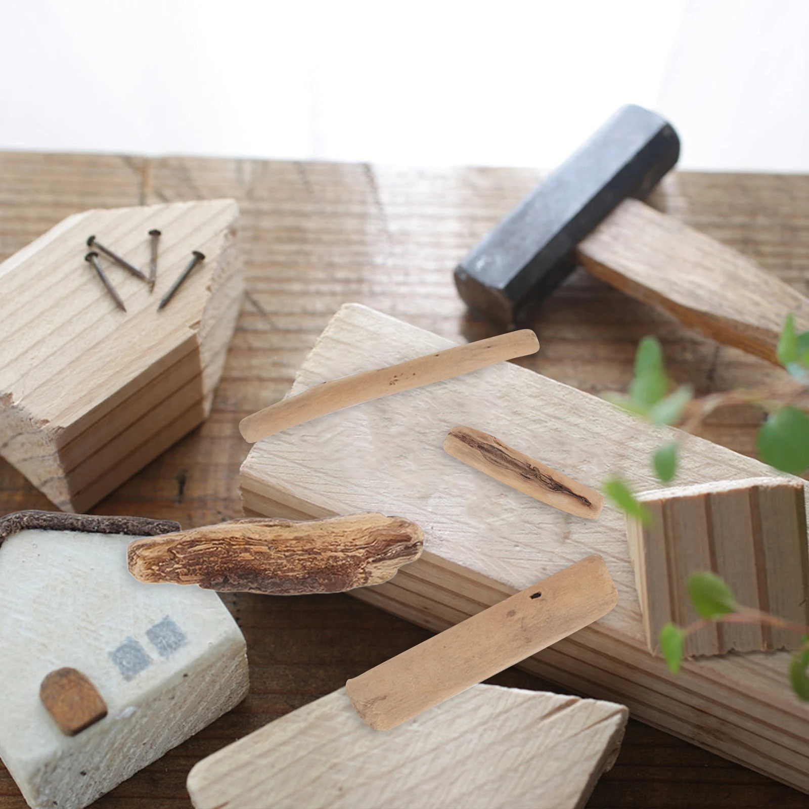

20 Pcs Driftwood Natural Wood Pieces Decorative Blocks for Crafts Aquarium Home Garden Unfinished Wooden Planks