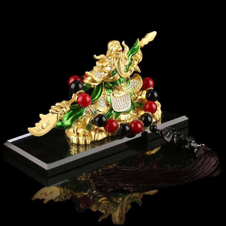 HOME OFFICE Company SHOP CAR Efficacious Money Drawing thriving business Diamonds GUAN GONG God of Wealth FENG SHUI BRASS statue