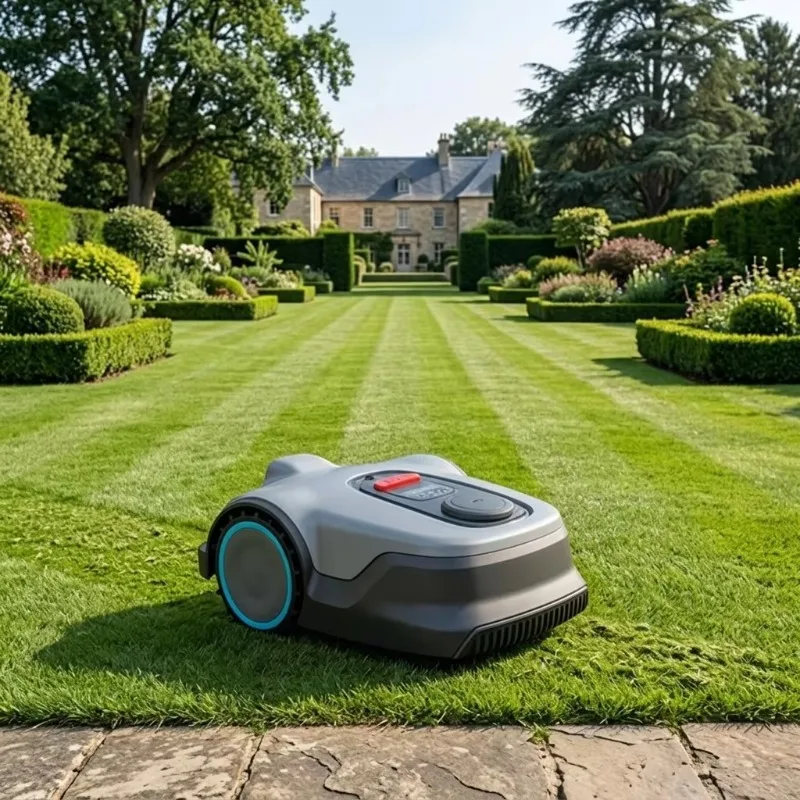 Industrial CE Approved Self Propelled Cordless Intelligent Robotic Lawn Mower Grass Box Remote Control GPS Navigation