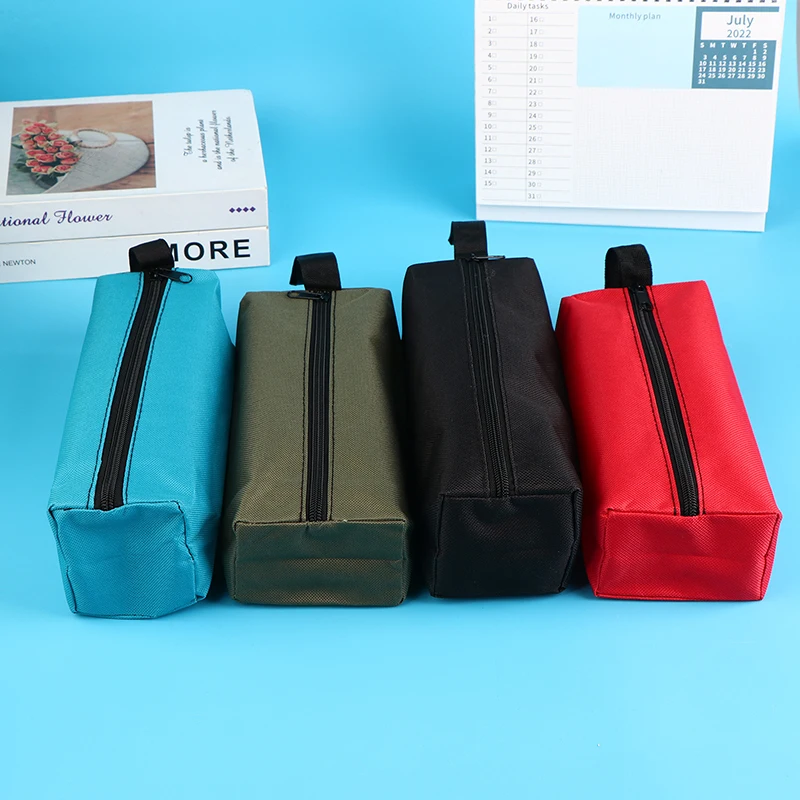 Hand Tool Bag Small Screws Nails Drill Bit Metal Parts Waterproof Canvas Zipper Pouch Instrument Case Organizer 25*16cm