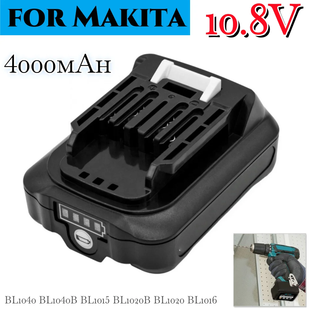 

Rechargeable Lithium Battery 10.8 Volt 4.0A BL1040 for Makita CXT Series DF031D TD110D JR103D JV101D Power Tools