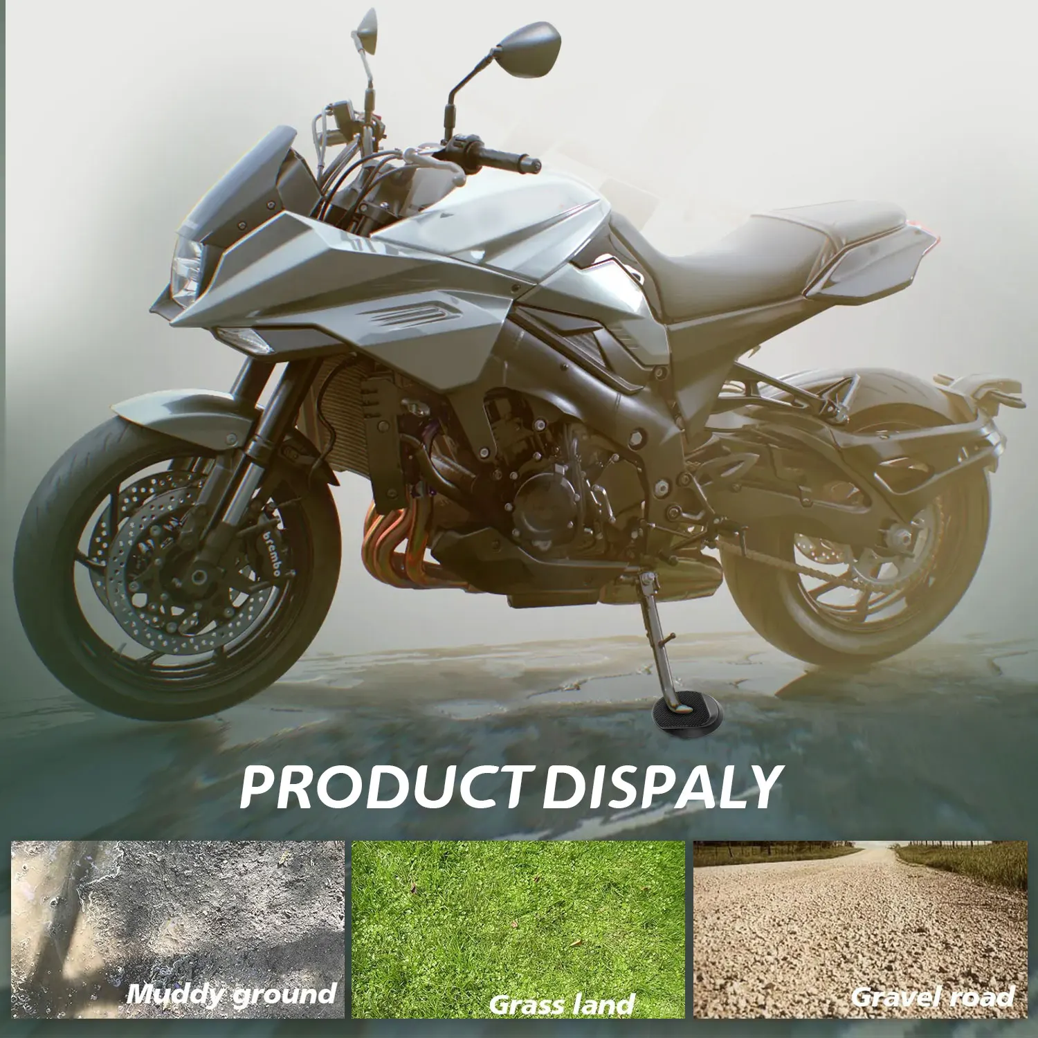 Motorcycle Side Kickstand Pad