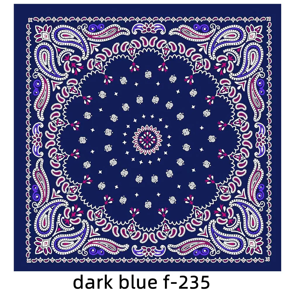 55*55cm New Fashion Hip Hop Bandana Square Scarf Men Dancing Peacock Headband Printed Women Boys Girls Sports Hiking Scarves