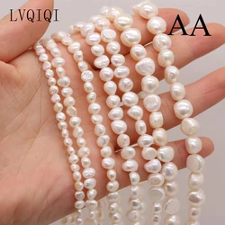 AA 100% Natural Freshwater Pearl White Irregular Bead Pearl for Jewelry Making Irregular Beads DIY Bracelet Necklace Accessories