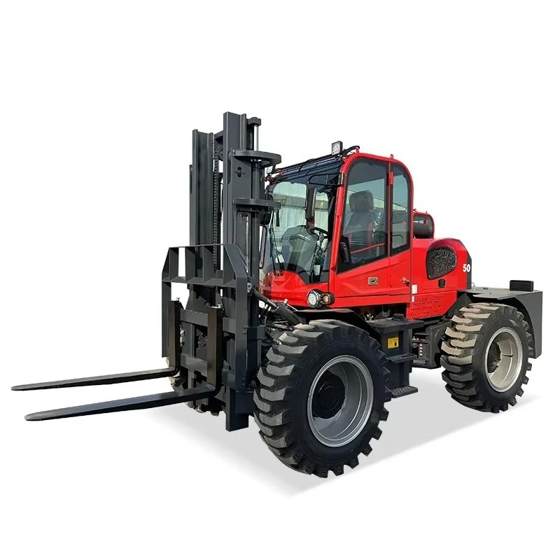 Chinese Rear Wheel Steering 4wd Off Road Forklift 3 Ton 5 Ton Diesel All Rough Terrain Forklift With EPA Engine customized