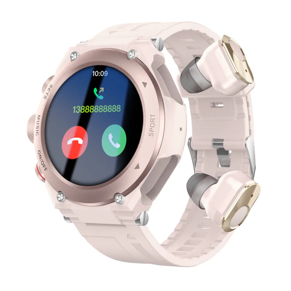 New T92 Multifunctional Smart Watch Bluetooth Earphone Three In-one Heart Rate Blood Pressure Outdoor Sports Watch For Xiaomi