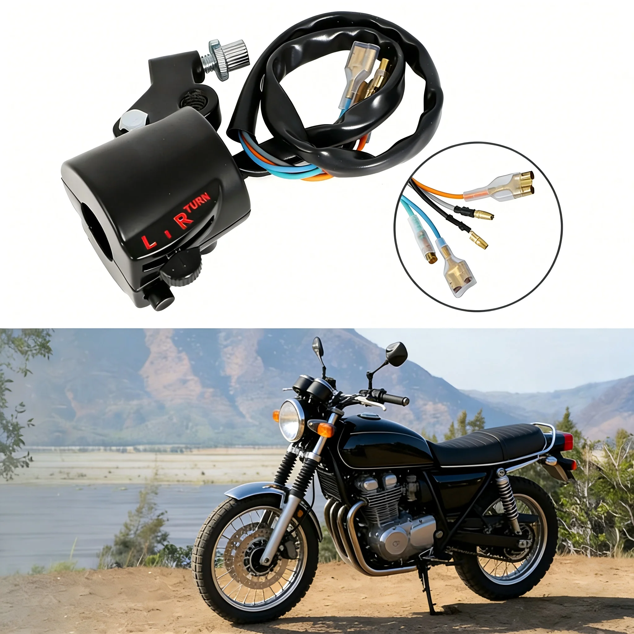 Motorcycle Left Clutch Side Handlebar Switches Horn Turn Signal Headlight Switch For Honda CB750 CB175 175 350 35250-300-033
