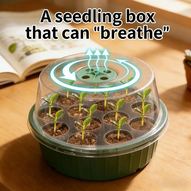 13-Hole Round Seedling Tray | Plant Seedling Tray,Hydroponic Seedling Tray,Transparent Plastic Pot,for Flowers And Vegetables