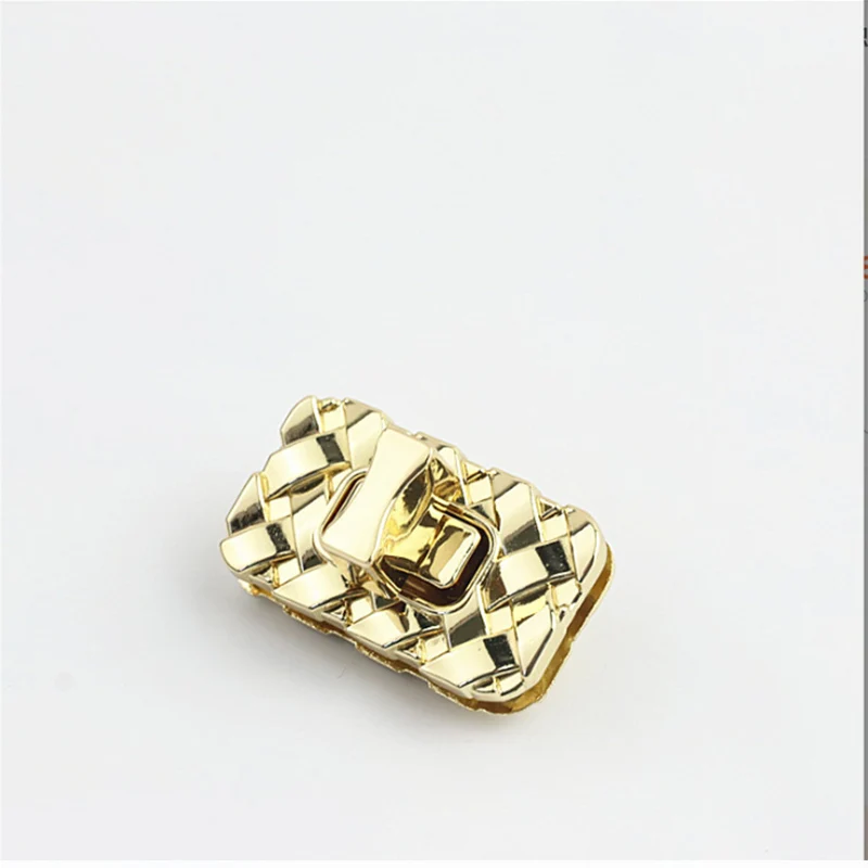 1pcs Metal Square Shape Turn Lock Twist Lock Clasp for Leather Craft Women Bag Handbag Shoulder Bag Purse DIY Accessories