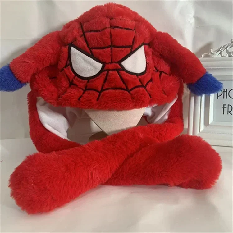 

Шапка Marvel, аниме-фигурки, шапка-паук, игрушки для девочек, кавайная шапка с забавными подвижными ушками, детская и взрослая очаровательная шапка на день рождения, Рождественский подарок, зимняя шапка
