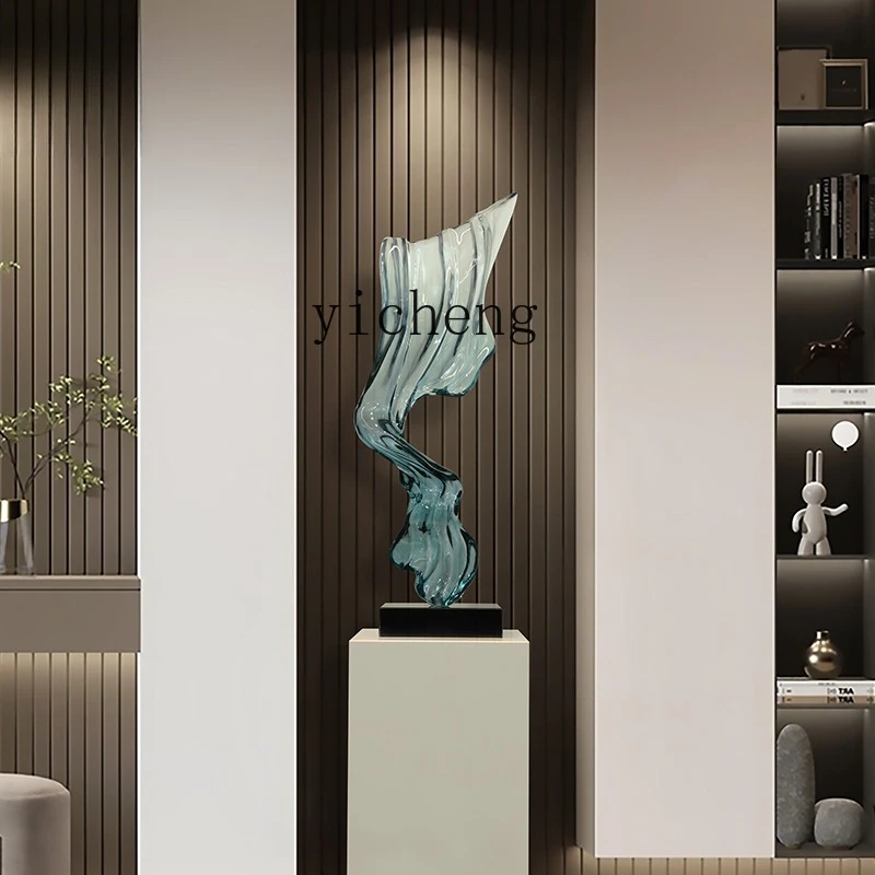 

Living Room Entrance Niche Vertical High Decoration Soft Furnishing Transparent High-end Art Sculpture