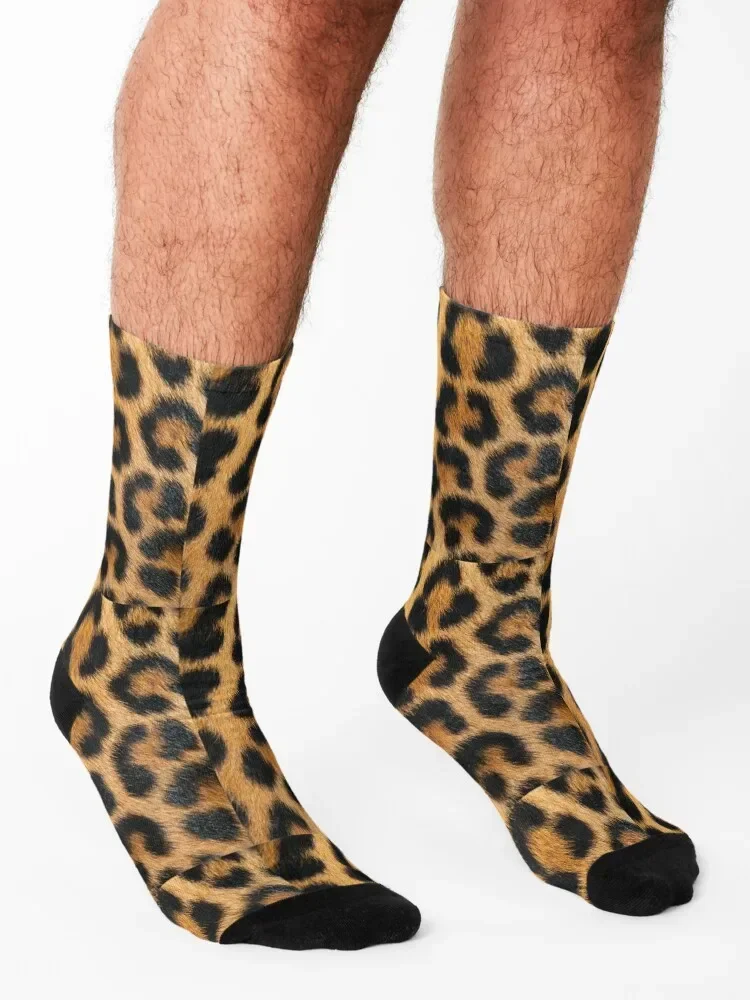 Tan Leopard Print Socks cute happy FASHION Climbing Boy Child Socks Women's