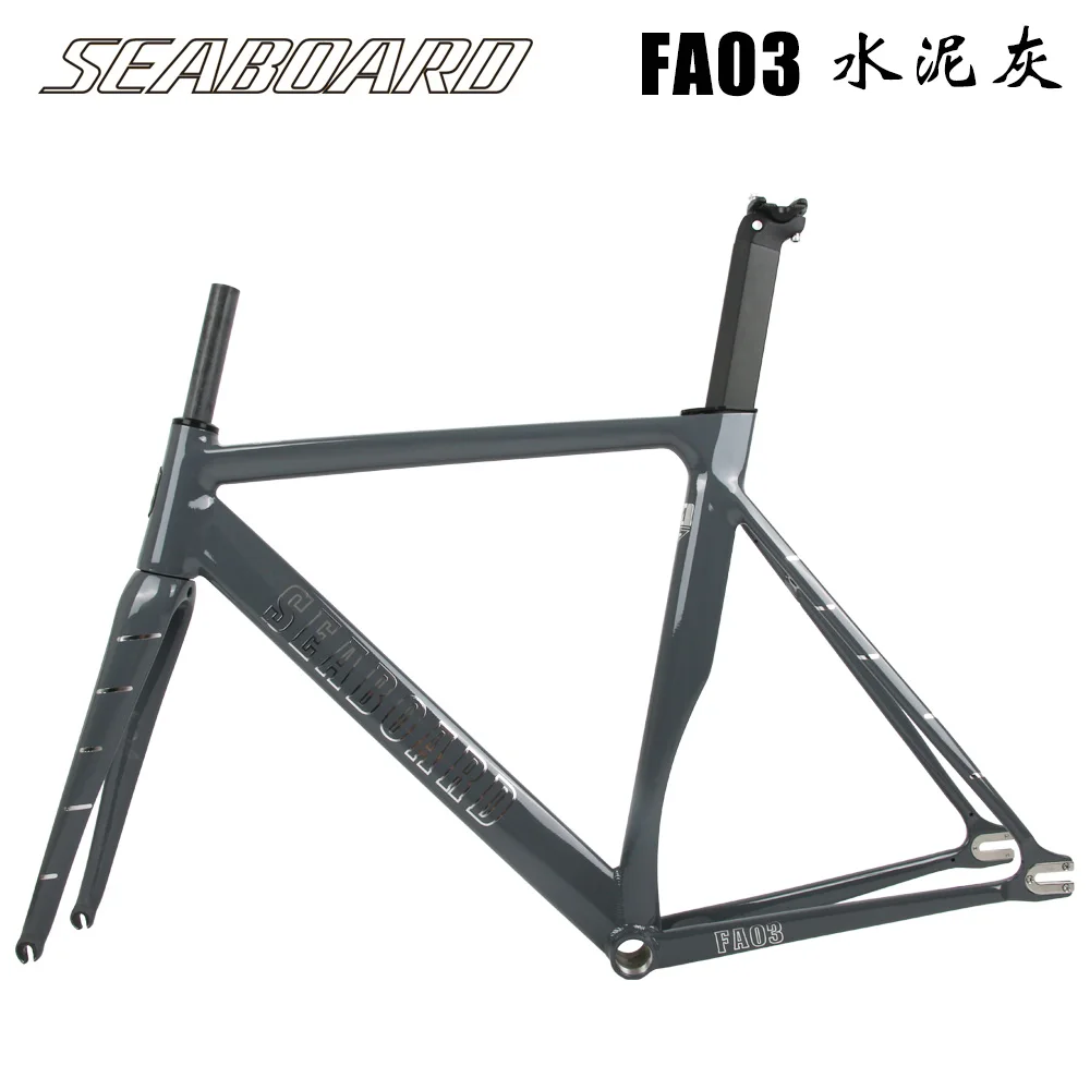 SEABOARD TSUNAMI FA03 Frameset Fixed Gear 700c Aluminum Frame and Carbon Fork 52cm 55cm 58cm Single Speed Bicycle Frameset